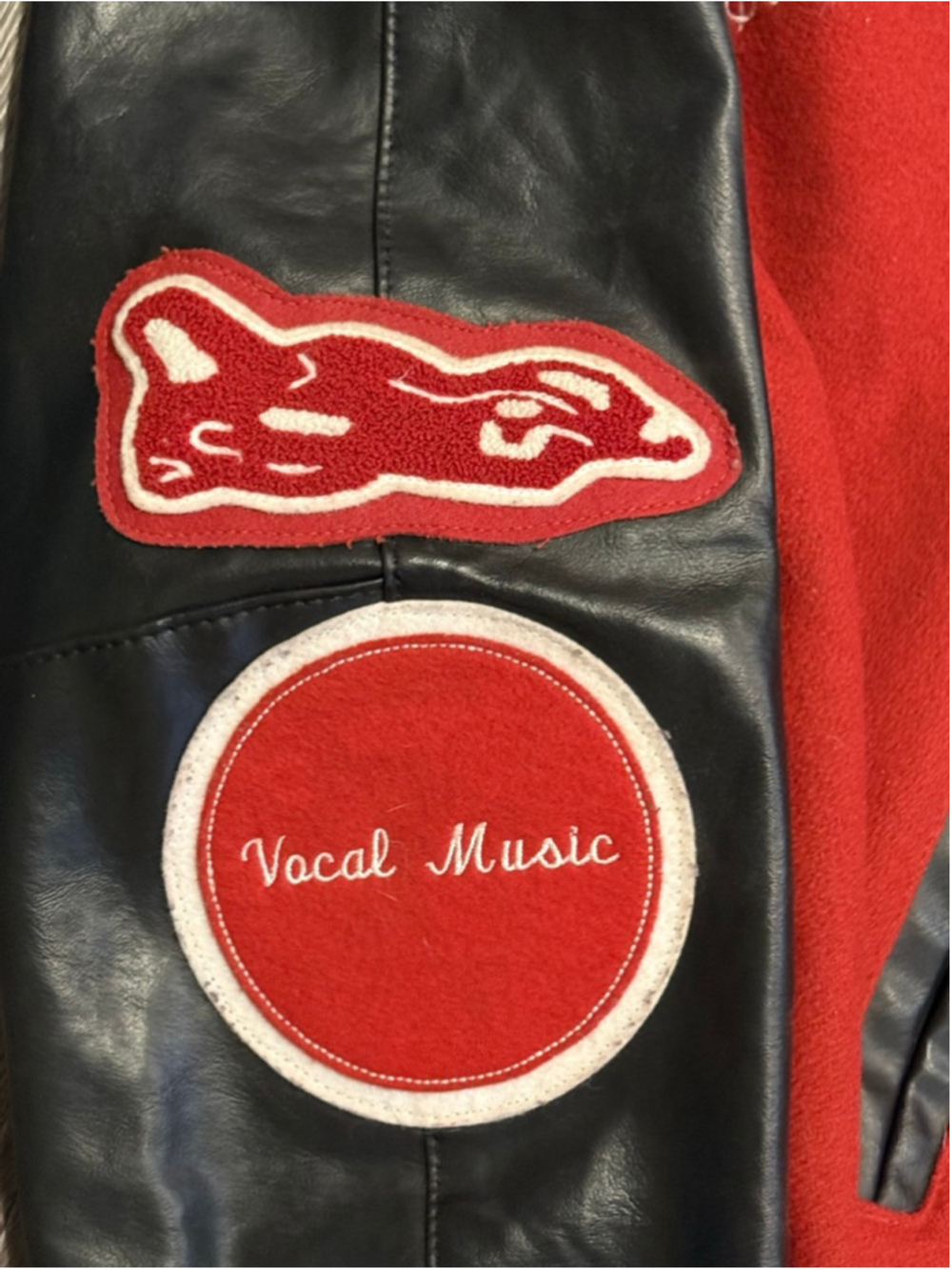 Kesslers Women’s Varsity Letterman Jacket Red/Black Leather Wool Bomber Sz L - Picture 9 of 11